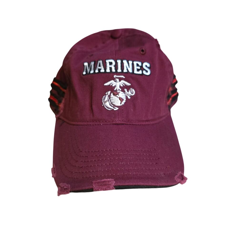 Denny Hamlin 11 Marines American Heroes Memorial Day Distressed Snapback Hat